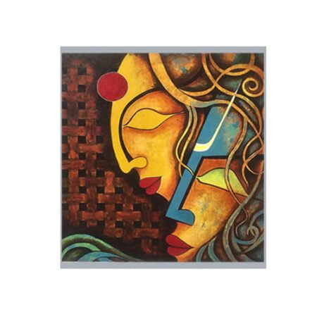 Tanjore Art Canvas Painting Goddess Painting for Home, Living Room, Bedroom | Hindu Goddess Traditional Art painting for Home décor